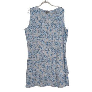 La Mer Luxe Dress Womens Size XL Blue Sleeveless Lightweight Beach Rayon Casual